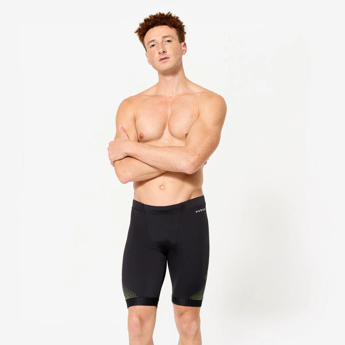 TRAJE DE BAÑO NATACIÓN FITI NEGRO HEXÁGONO - Image 5