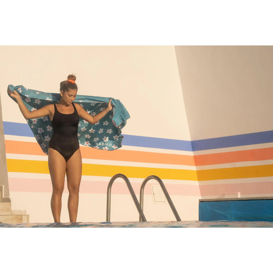 TRAJE DE BAÑO NATACIÓN MUJER  HEVA U NEGRO - Image 13