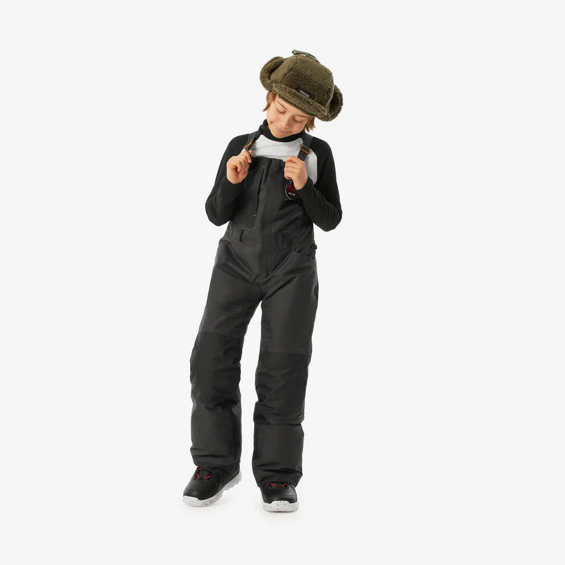 TRAJE SKI Y SNOWBOARD NIÑO RESISTENTE 500 GRIS