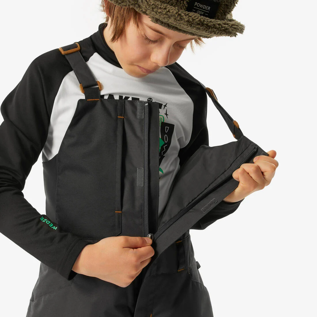 TRAJE SKI Y SNOWBOARD NIÑO RESISTENTE 500 GRIS - Image 4