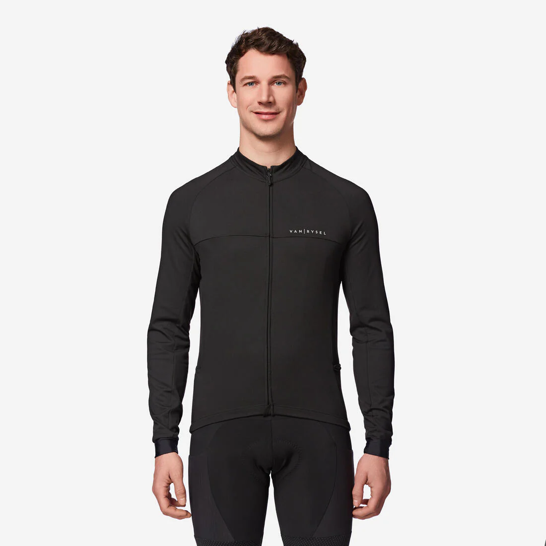 Tricota Ciclismo Ruta RC100 Hombre Negro Manga Larga Entre Temporadas
