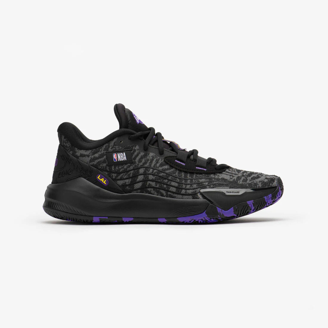 ZAPATILLAS DE BÁSQUETBOL NBA LAKERS ADULTO FAST 900 LOW-1 NEGRO