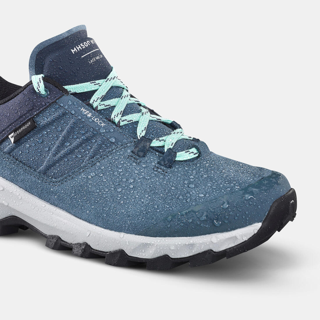 Zapatillas impermeables de senderismo montaña - MH500 azul - Mujer - Image 4