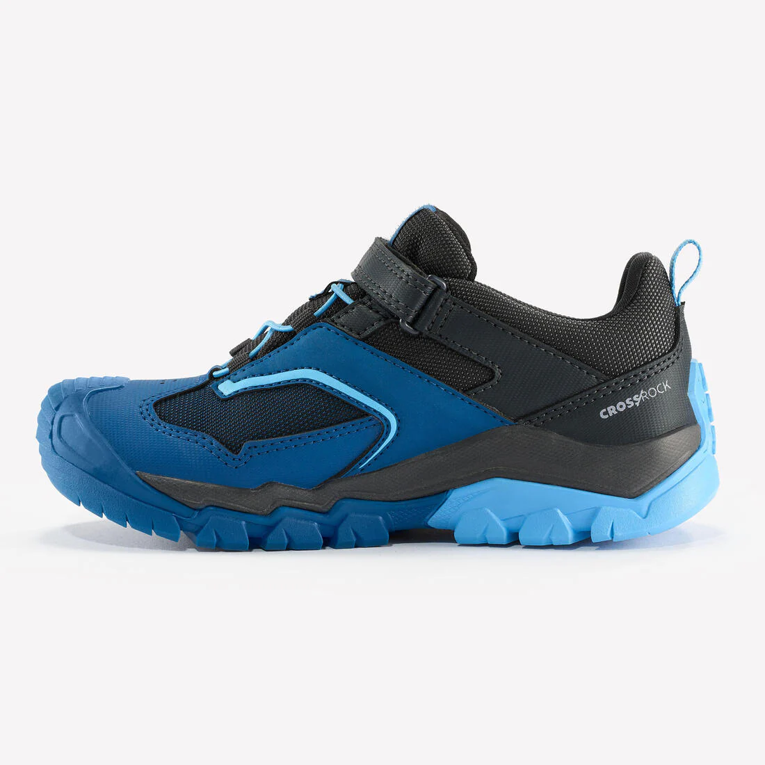 ZAPATILLAS IMPERMEABLES SENDERISMO NIÑOS VELCRO CROSSROCK AZUL