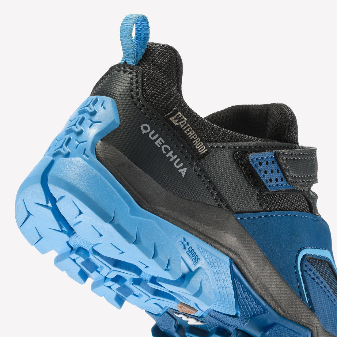 ZAPATILLAS IMPERMEABLES SENDERISMO NIÑOS VELCRO CROSSROCK AZUL - Image 6