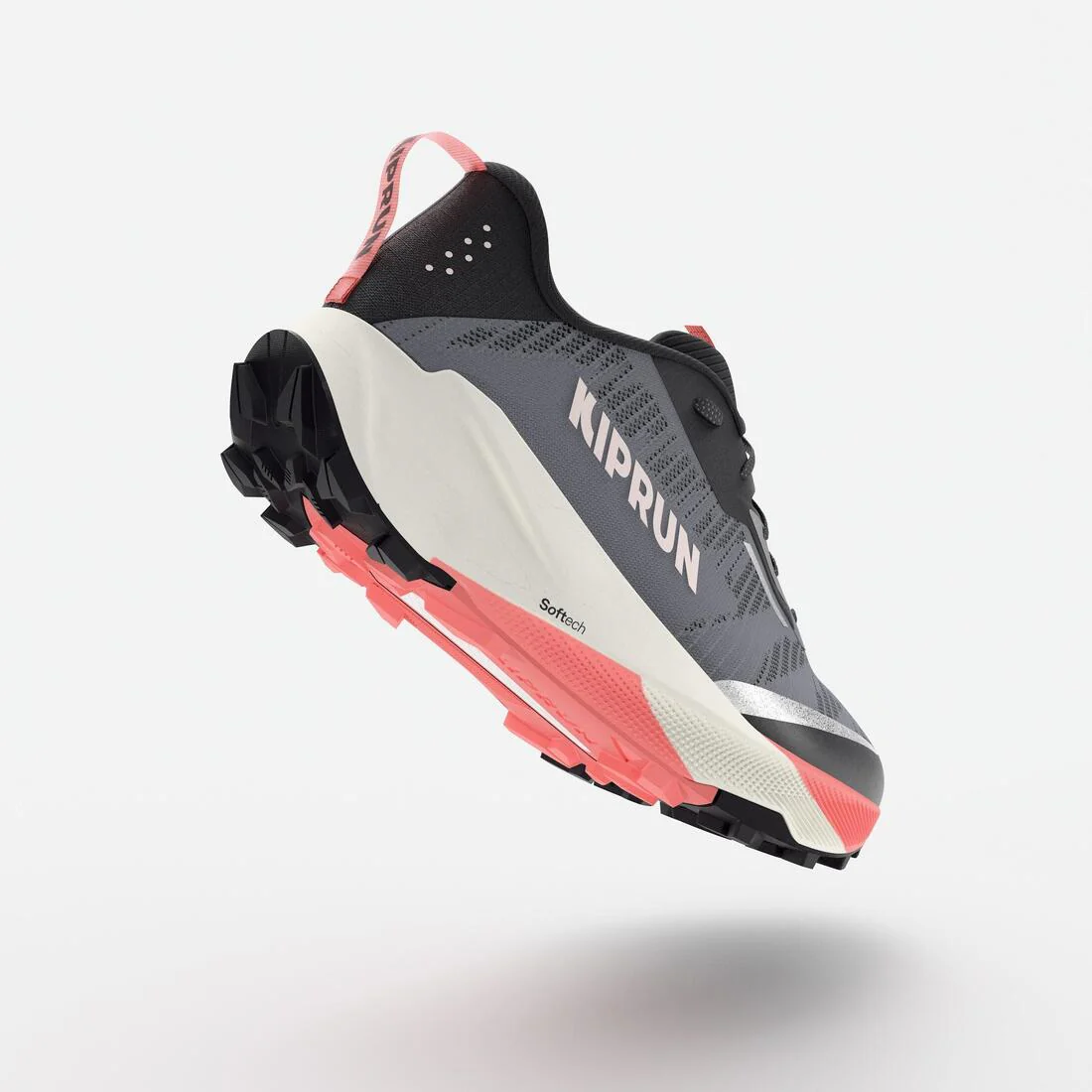 Zapatillas trail running mujer, Kiprun Kipsummit gris y coral - Image 3